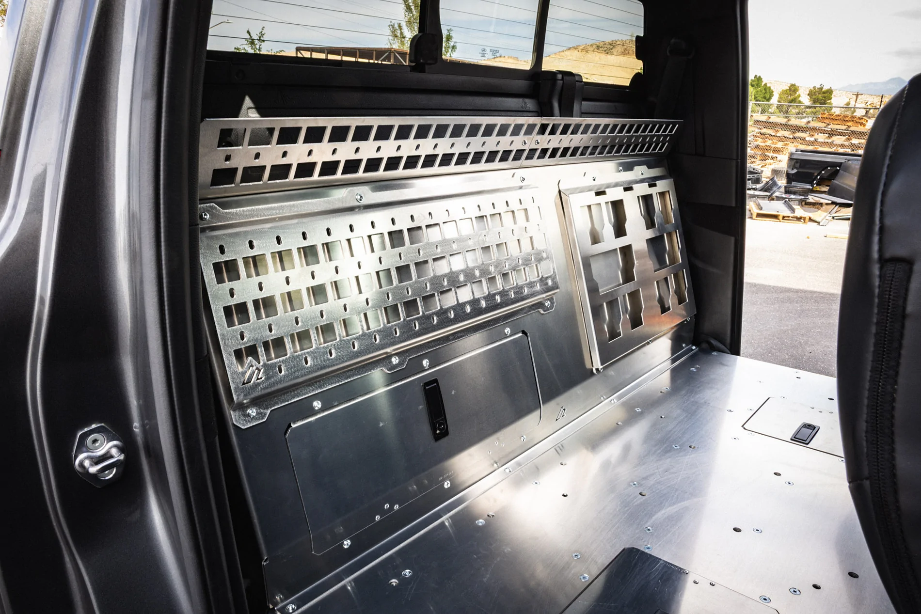 Ford Ranger Rear Seat Delete - Upper MOLLE Shelf-2.webp