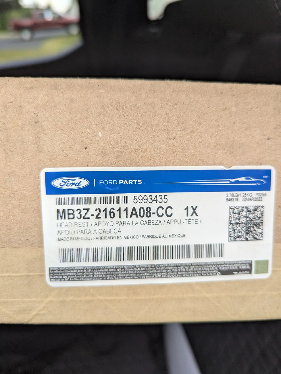 Ford Ranger Folding Headrests installed PXL_20250904_190641909