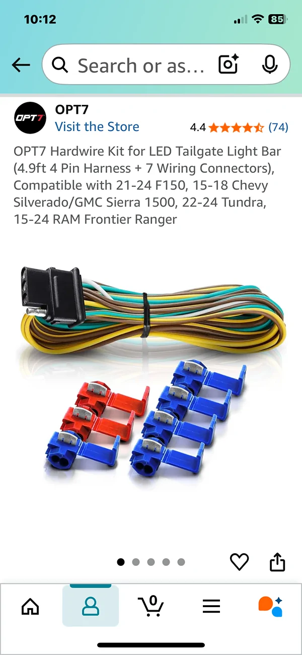 Ford Ranger LED tailgate light bar installed (harness wiring diagram attached) IMG_7130