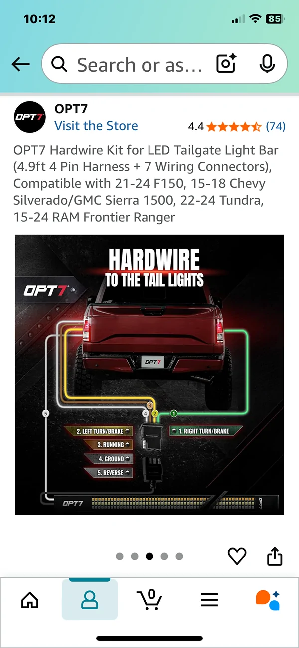 Ford Ranger LED tailgate light bar installed (harness wiring diagram attached) IMG_7131