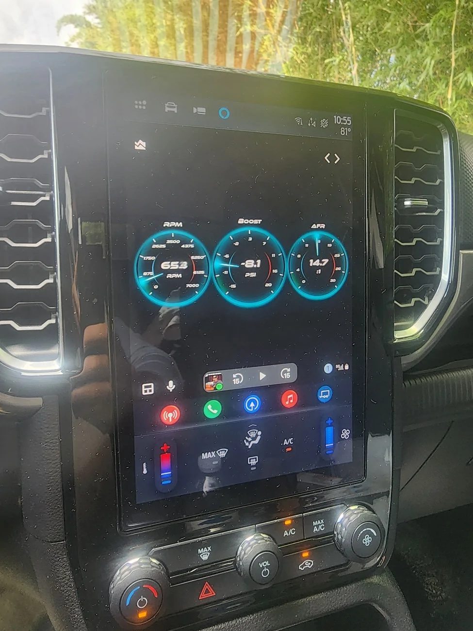 Ford Ranger Boost gauge on headunit 1000003948