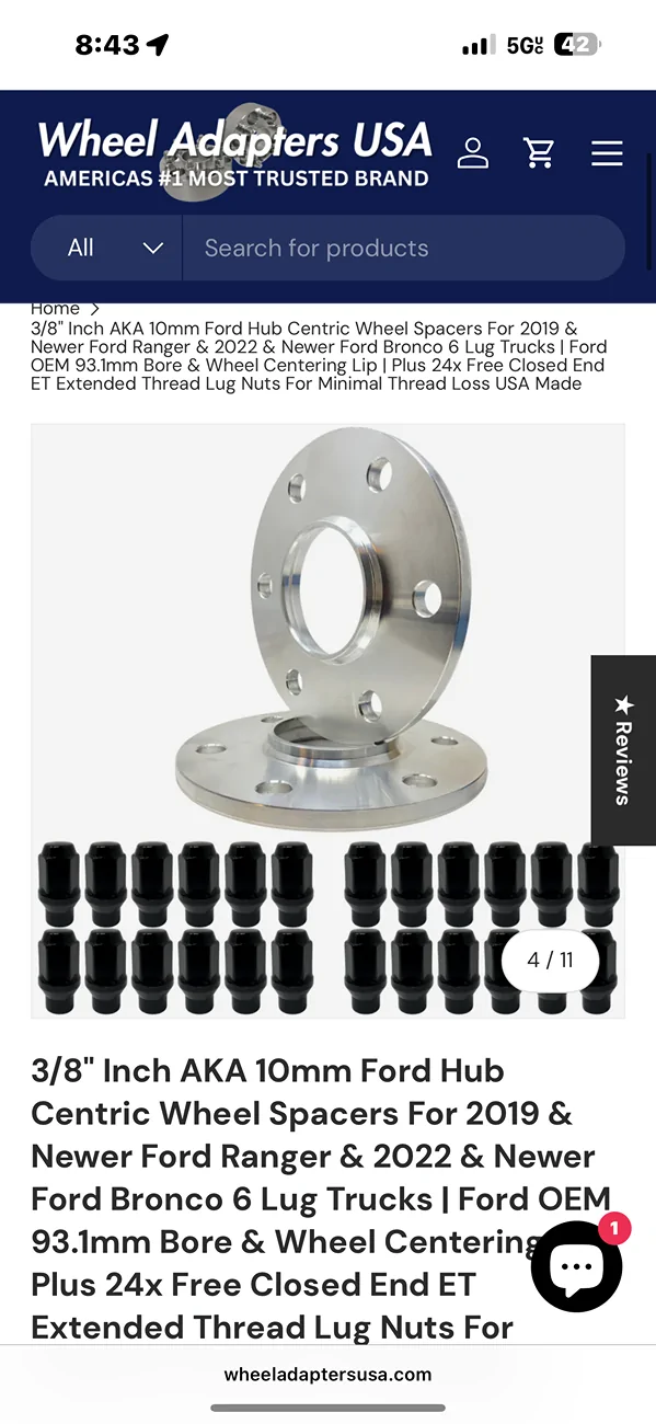 Ford Ranger Shortest hubcentric spacers? IMG_0130