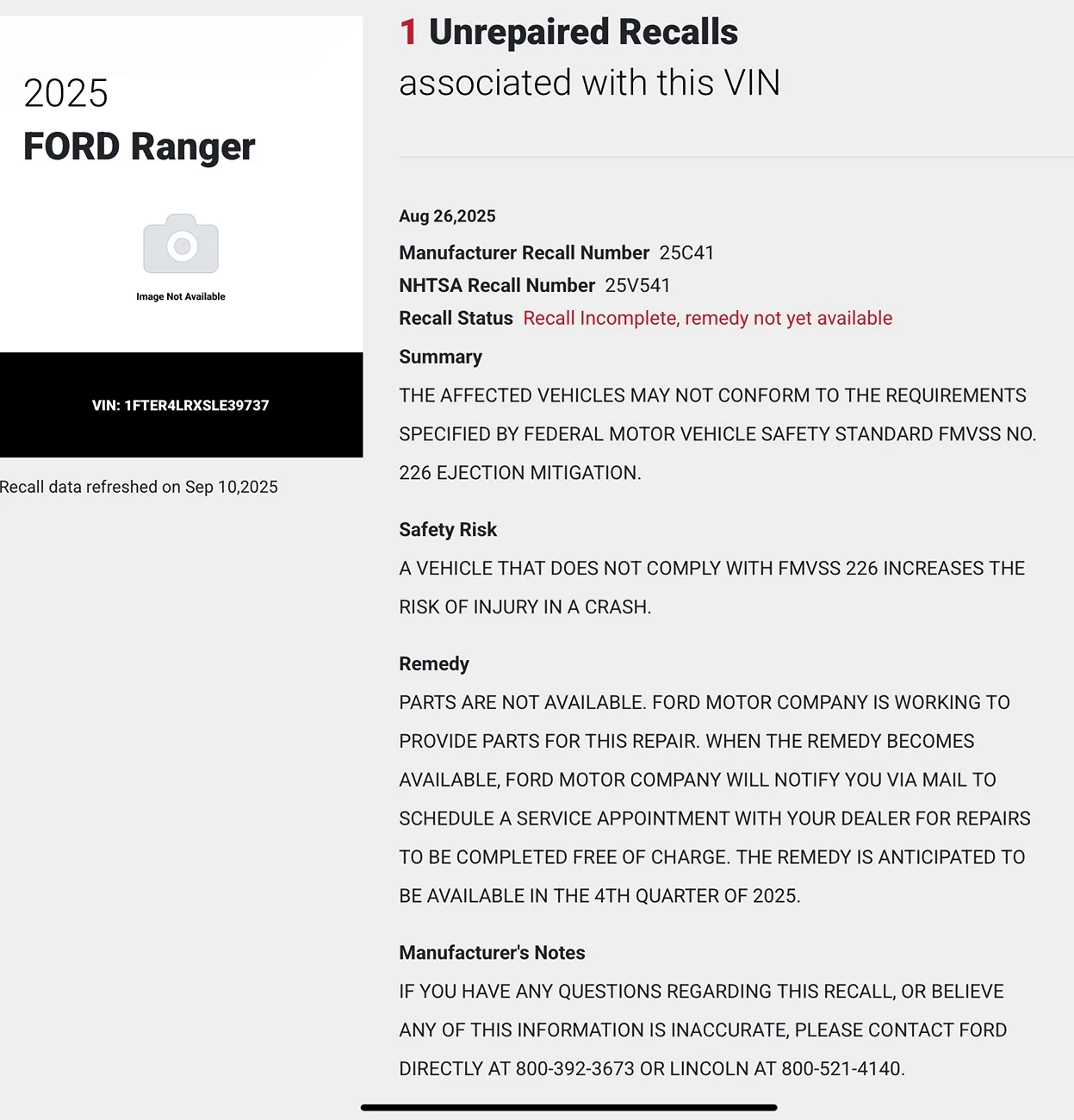 Ford Ranger This recall stop sale BS is a PIA if your shopping for one of these RRs. IMG_5709