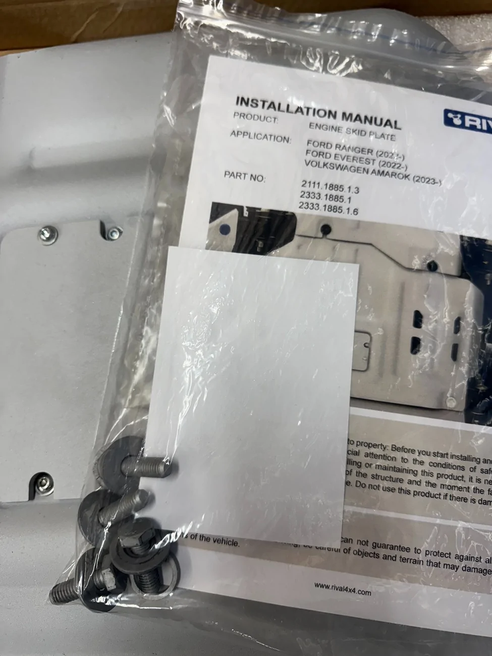 Ford Ranger RIVAL Aluminum Engine Skid Plate IMG_1336