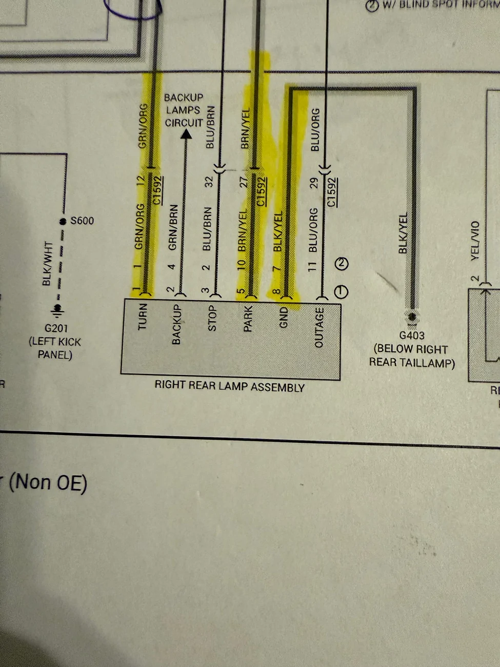 Ford Ranger LED tailgate light bar installed (harness wiring diagram attached) IMG_0140