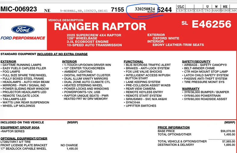Ford Ranger Fence Sitting on Ranger Raptor or Ranger Lariat 1757968549577-dn