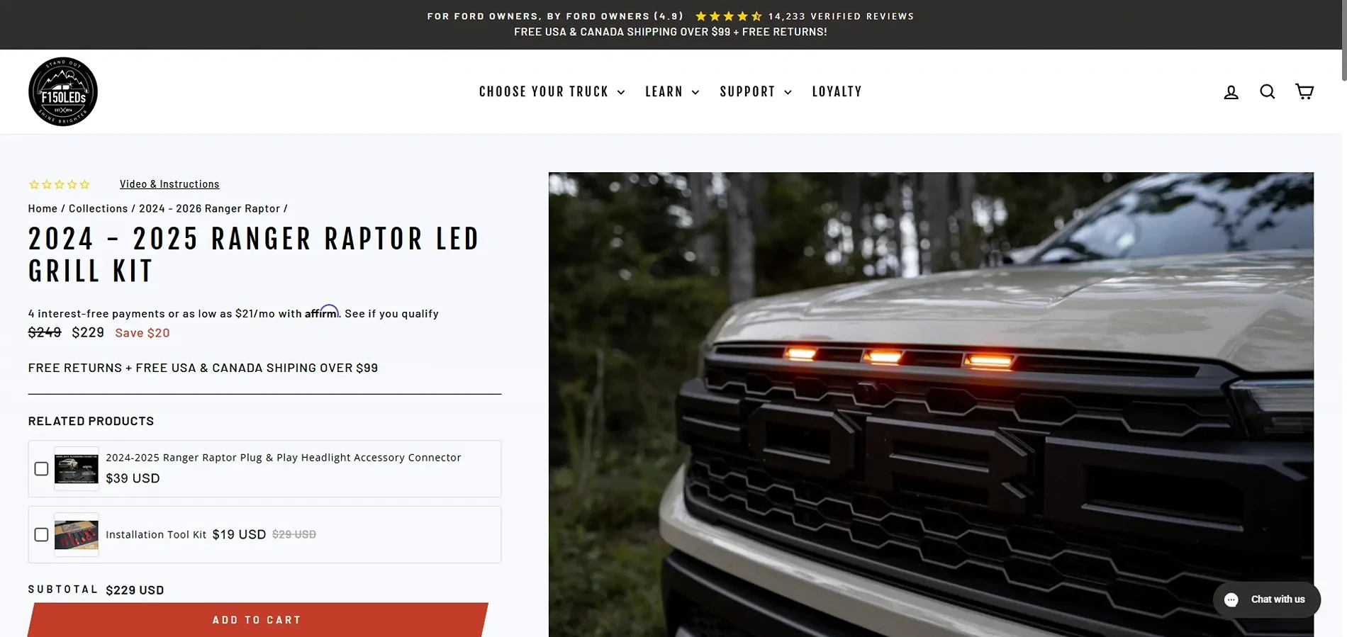 Ford Ranger F-150 LED Ranger Raptor Grill Kit??? image (2)