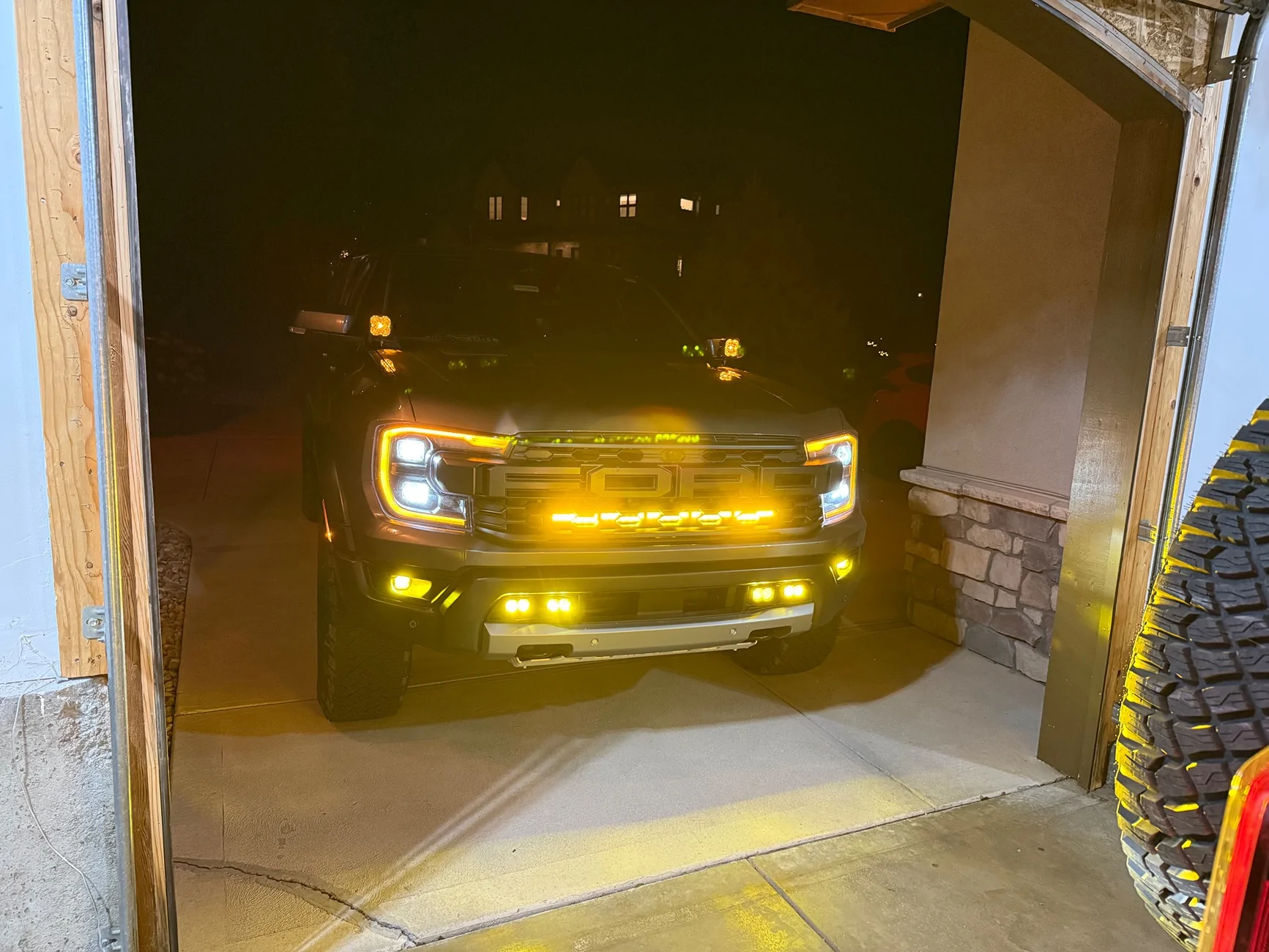 Ford Ranger Diode Dynamics 30in Stage Series Light Bar Install Behind Grill IMG_1240