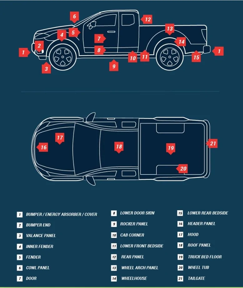 Ford Ranger Rock chips without running boards? parts