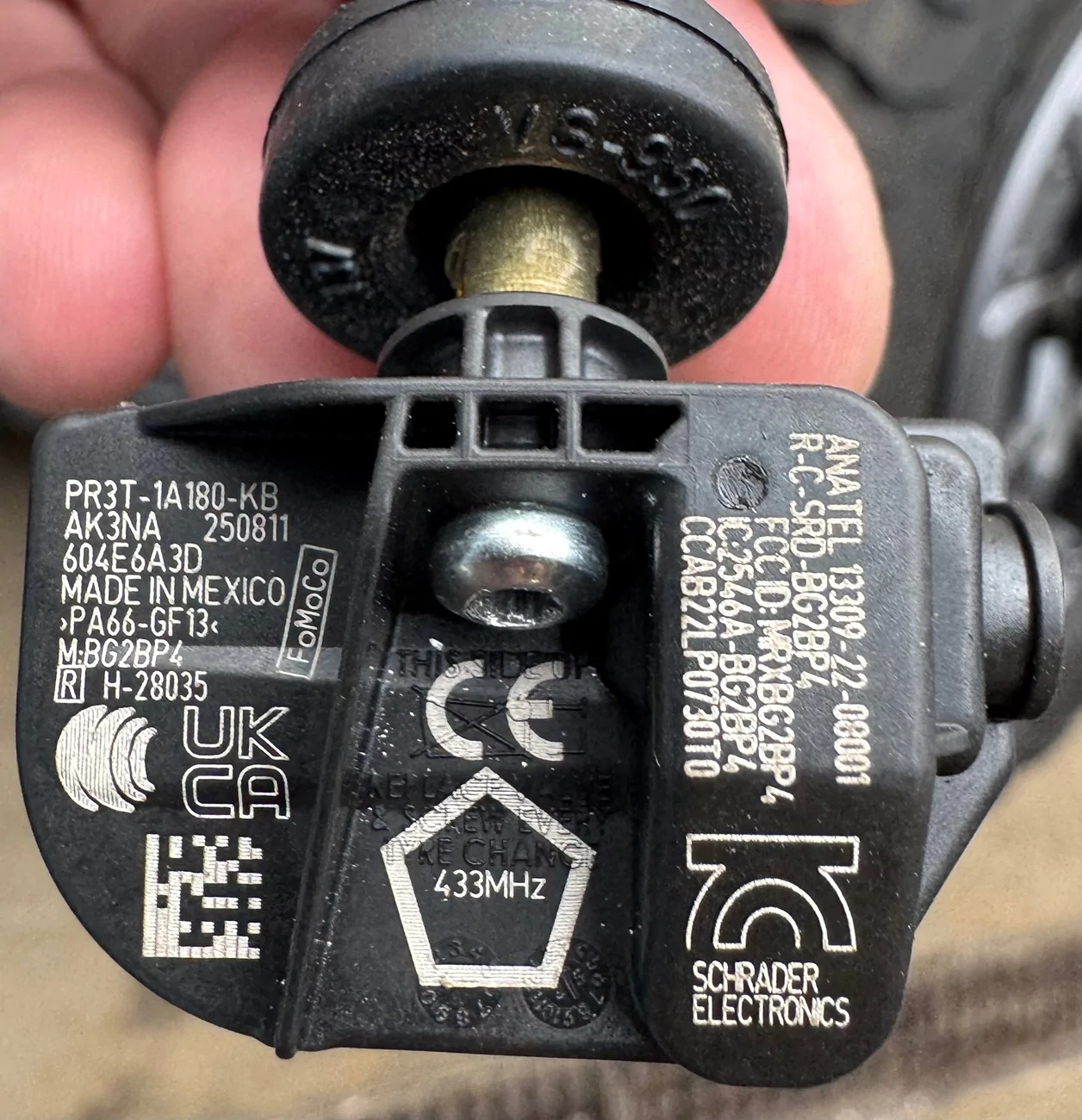 Ford Ranger TPMS changed in 2025 models, possibly only the later build dates. IMG_5806