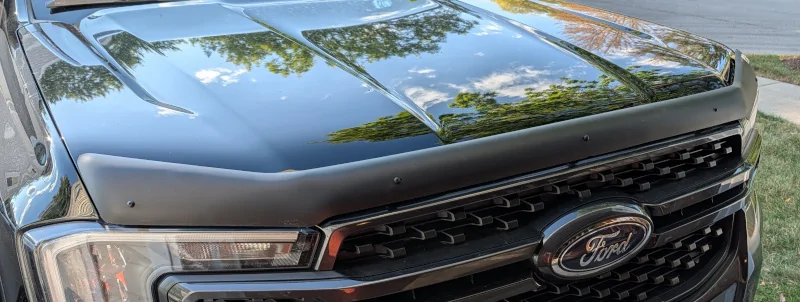 Ford Ranger Aeroskin II Hood/Bug shield by Husky installed hoodprotect