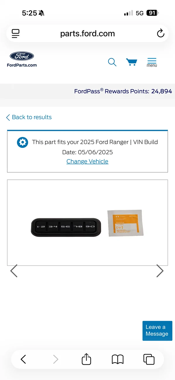 Ford Ranger Door Keypad IMG_1024