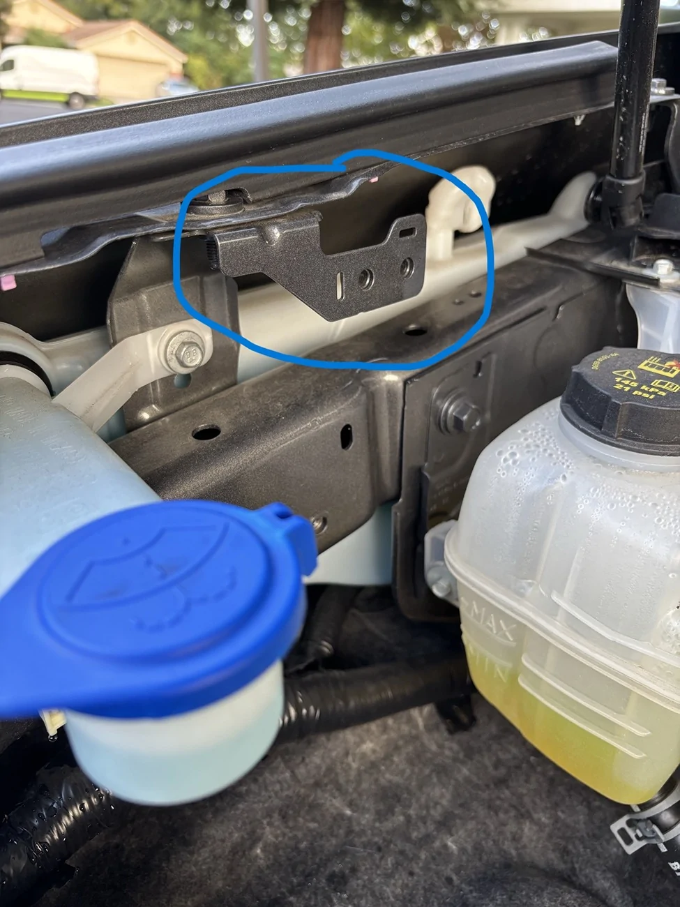 Ford Ranger Unused bracket under hood Under hood bracket