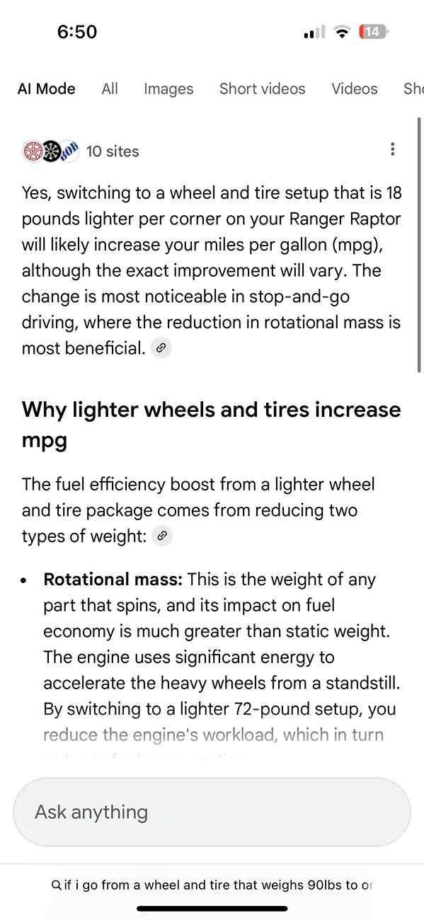 Ford Ranger MPG for Raptors is wild IMG_8375