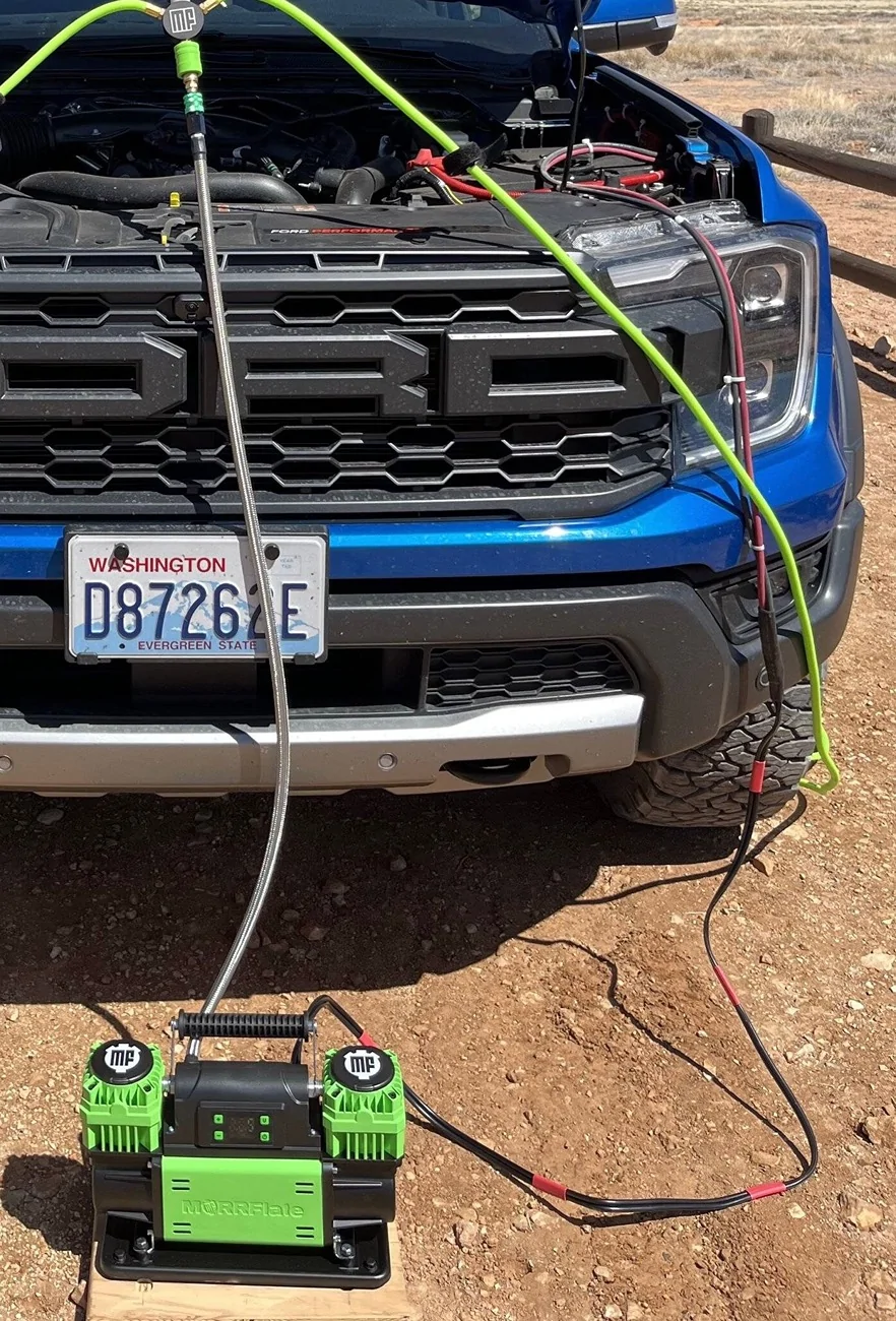Ford Ranger Battery tender charger mounted high on garage wall IMG_2048