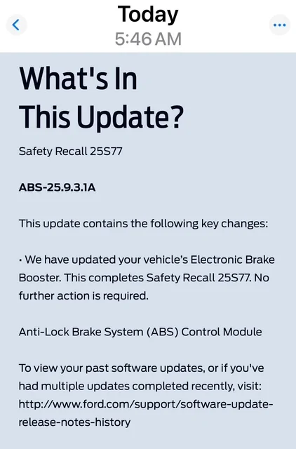 Ford Ranger 25S77 Overnight Update on my 25RR Raptor Update from FordPass