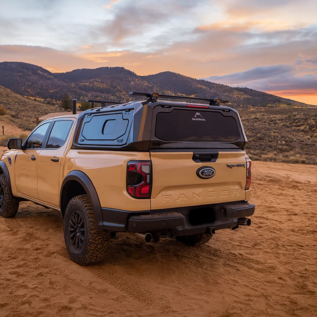 Ford Ranger Introducing Narwhal Truck Toppers - The World's First Carbon Fiber Truck Topper raptor tan