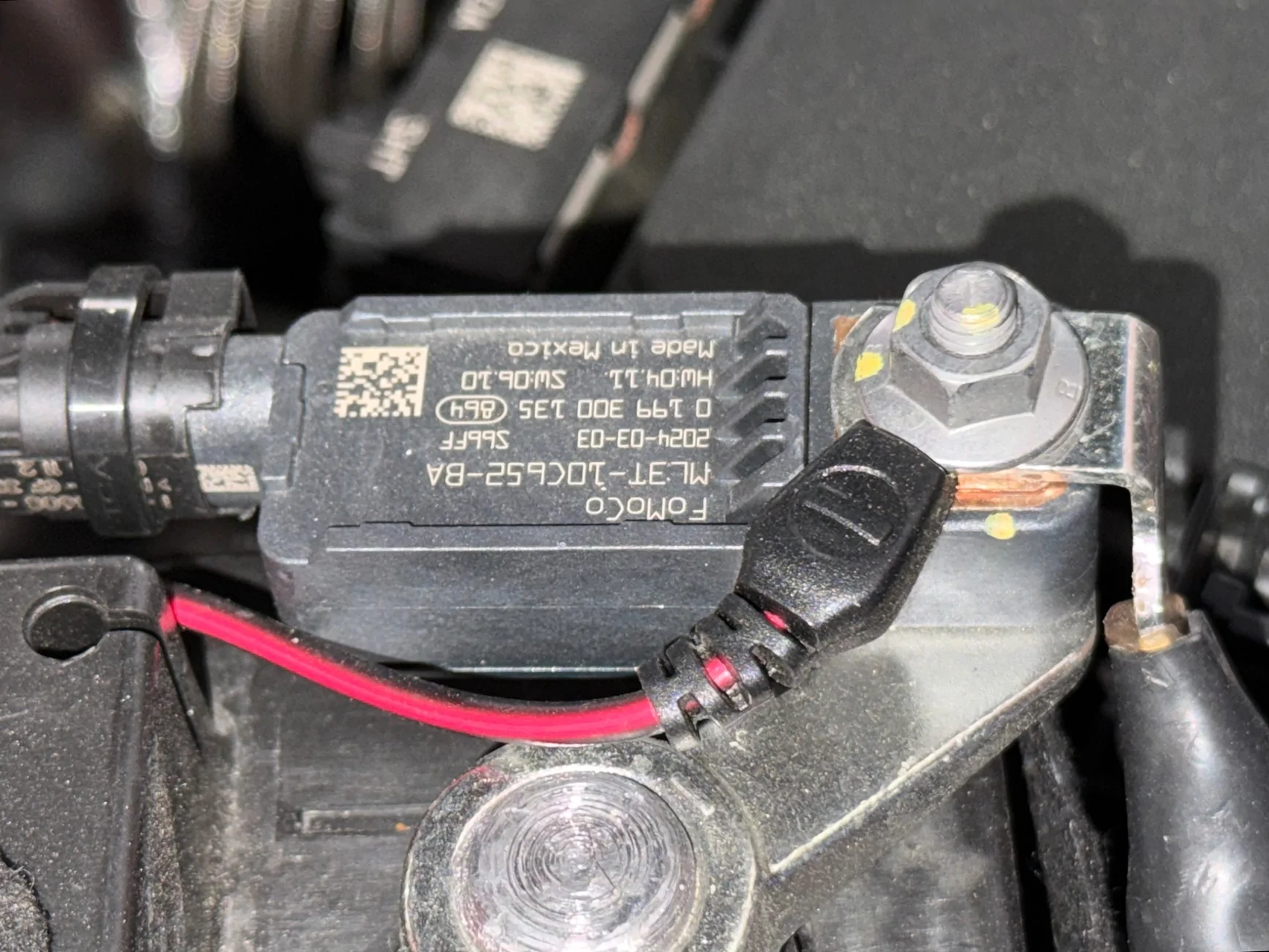 Ford Ranger 2025 Ranger Lariat Battery Maintainer Connection Locations IMG_2215