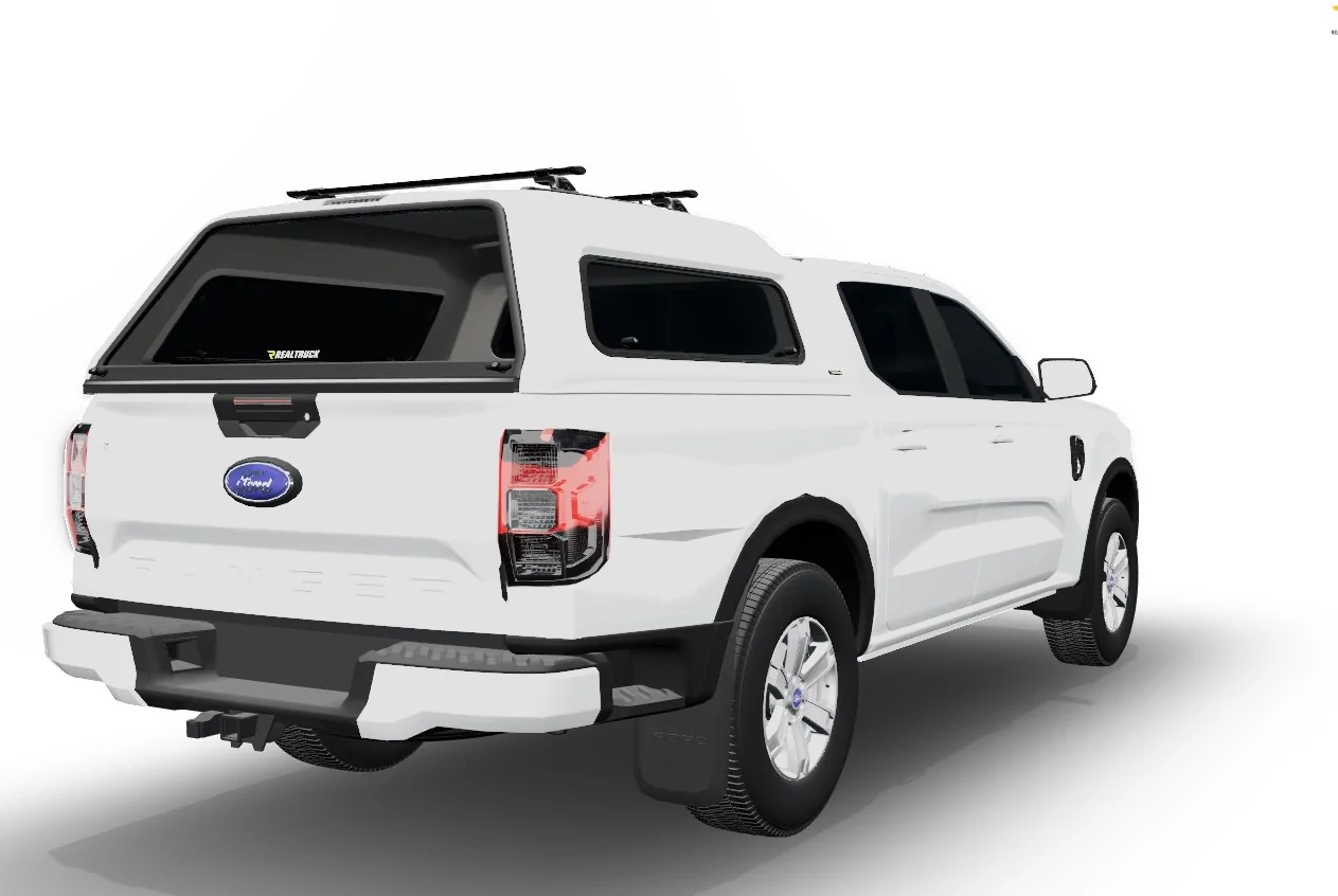 Ford Ranger 2025 XLT with a A.R.E. CX Classic truck cap installed ARE2