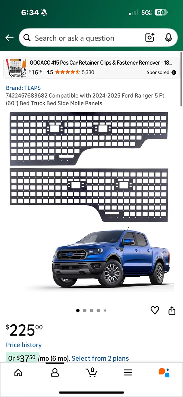 Ford Ranger Bed side Molle panels - Alternative MFG's or DIY options? IMG_0726