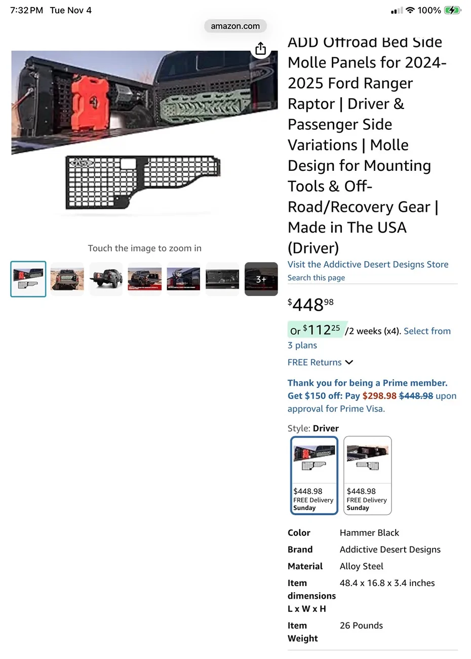 Ford Ranger Bed side Molle panels - Alternative MFG's or DIY options? IMG_8891