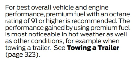 Ford Ranger Which Fuel Grade do you use in your Ranger Raptor? Screenshot 2025-11-07 160918