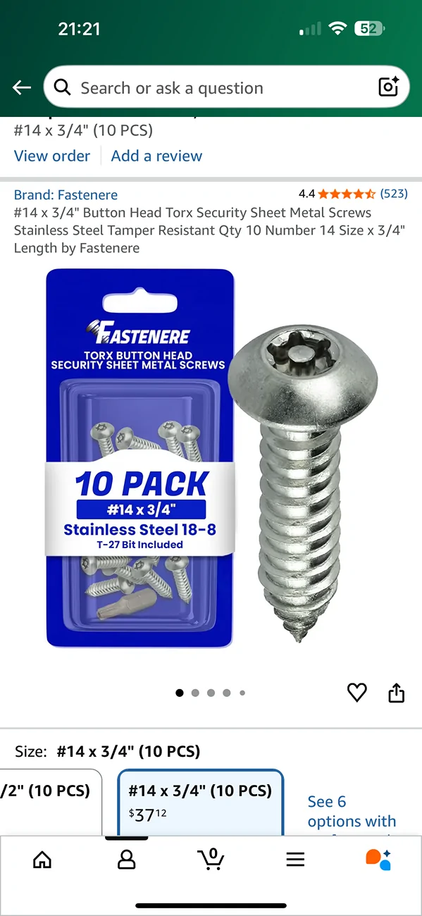 Ford Ranger Security screws for taillights? IMG_8512