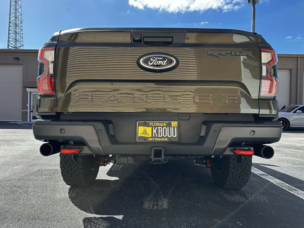 Ford Ranger Exterior mods: painted exhaust, tow hooks, calipers + rhino lined lower grill and skid plate IMG_6055-XL