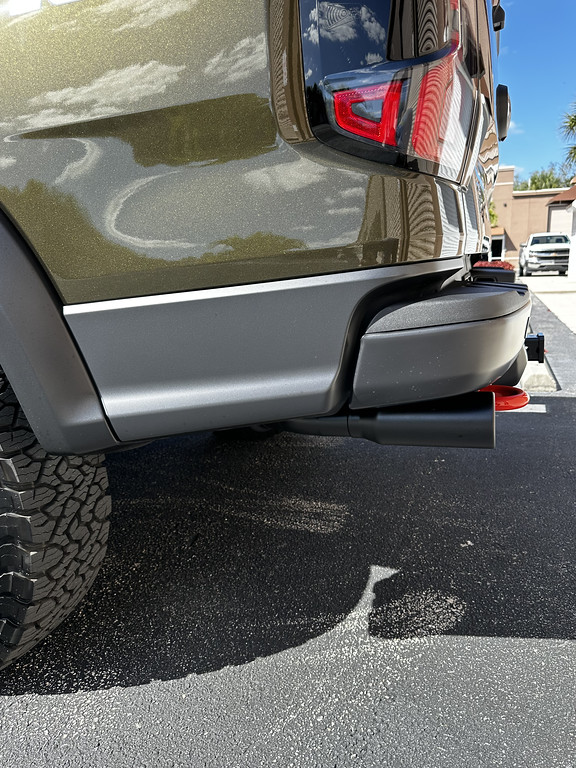 Ford Ranger Exterior mods: painted exhaust, tow hooks, calipers + rhino lined lower grill and skid plate IMG_6056-XL