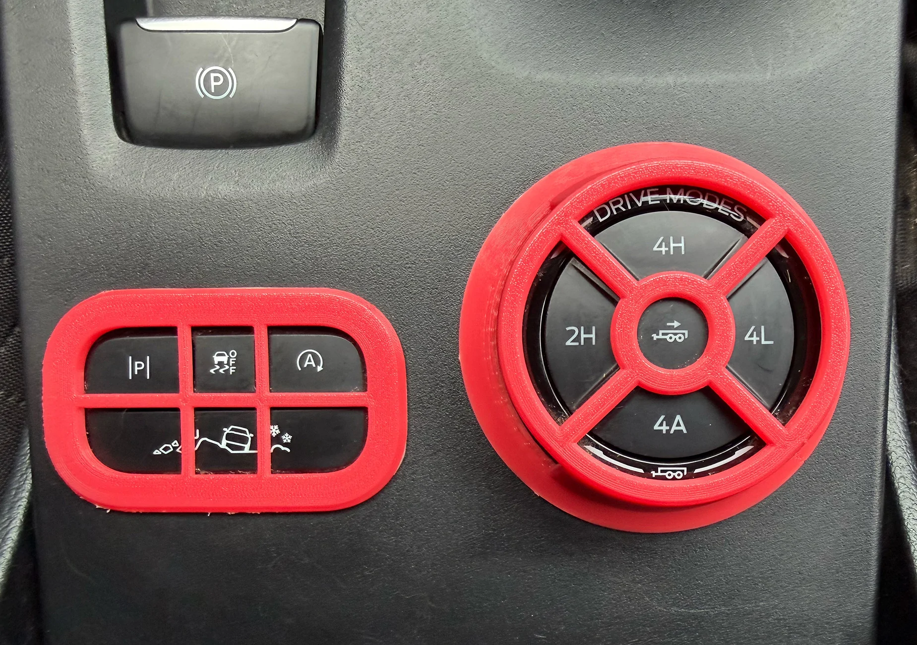 Ford Ranger Drive selection knob cover (so the dog dosen't put it in 4wd) Button-Cover-To