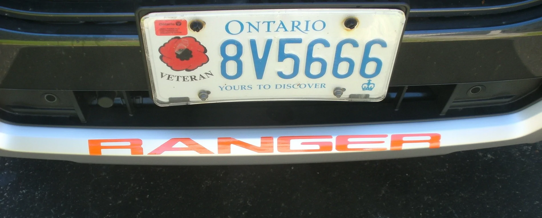 Ford Ranger Front Collision Avoidance system conflicts with front license plate. Ranger front bumper
