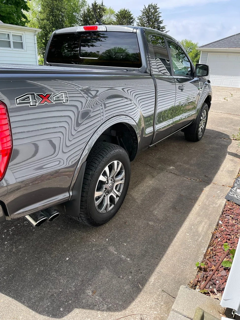 Ford Ranger Shadow Black Ranger with Icon Rocklear Paint Protection shin