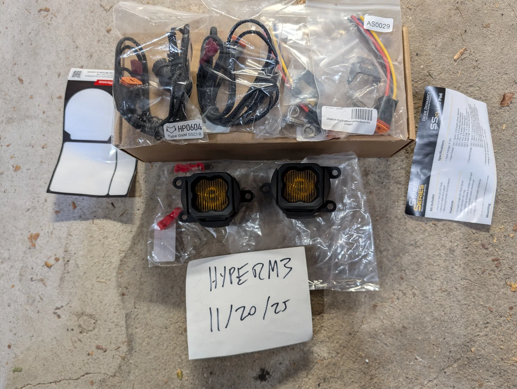 Ford Ranger FS: Diode Dynamics SSC1 Yellow Fog LIghts(SOLD) Foglights