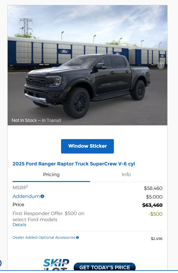 Ford Ranger 2025 RR Available in PA - Marsh Gray with Beadlock 1764026118514-ix