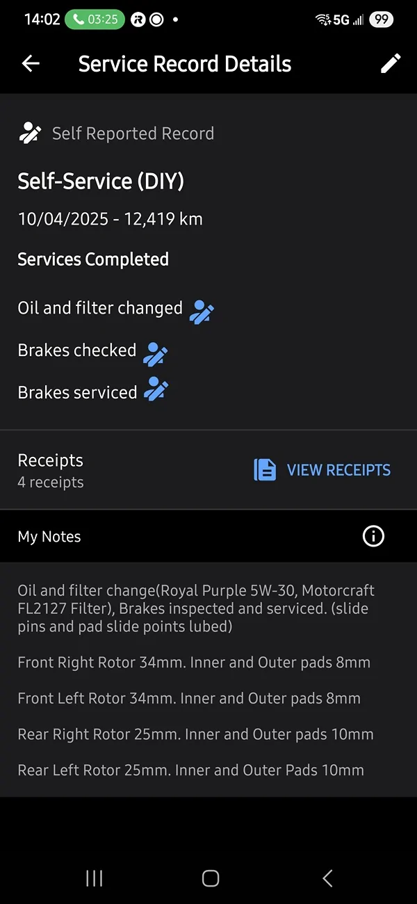 Ford Ranger Oil swapping - Full Syn vs Syn Blend Screenshot_20251015_140225_CARFAX Car Car
