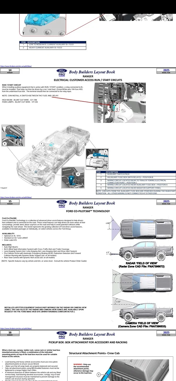 Ford Ranger Front Collision Avoidance system conflicts with front license plate. Screenshot_20250621_085001_Adobe Acrobat