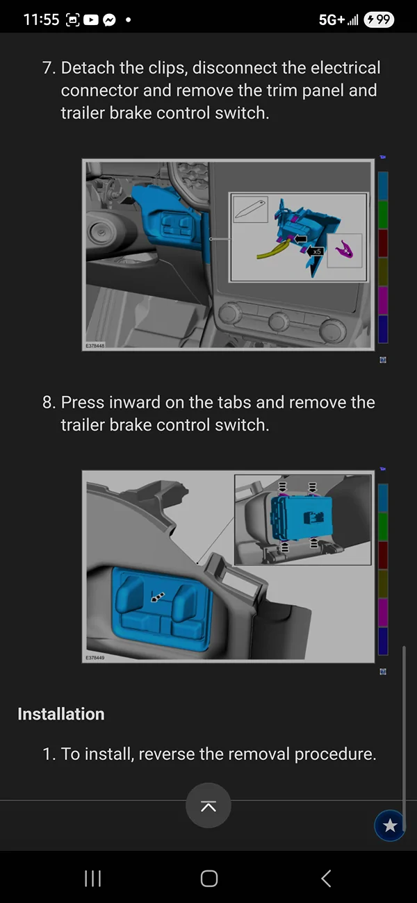 Ford Ranger wires for trailer brake controller '24 Ranger? Screenshot_20250515_115519_Samsung Internet