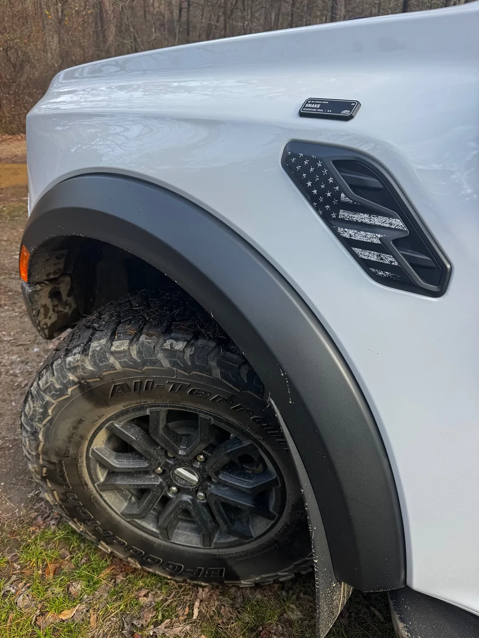 Ford Ranger Fender vents graphic decals installed IMG_0726