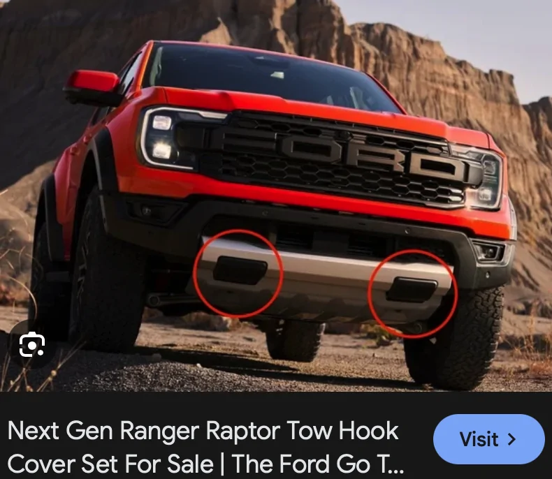 Ford Ranger Tow Hook Covers  "Next gen Raptor" don't fit US Ranger Raptor  Maybe some other ranger? Snip20251224_17
