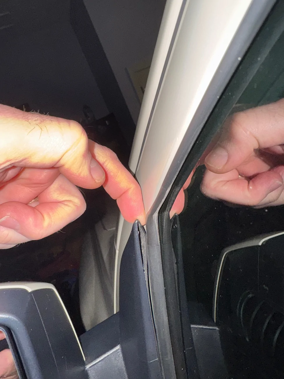 Ford Ranger Driver Side Mirror Trim - Loose and Gap IMG_7619