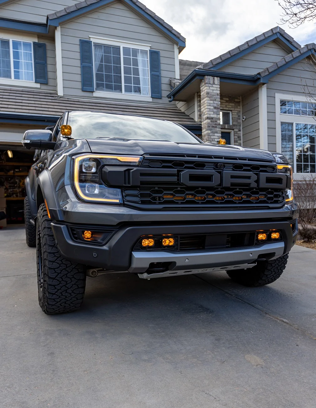 Ford Ranger RRW RR7-H Matte Gunmetal Wheels Installed On Stock KO3's +25 Offset A77A9529