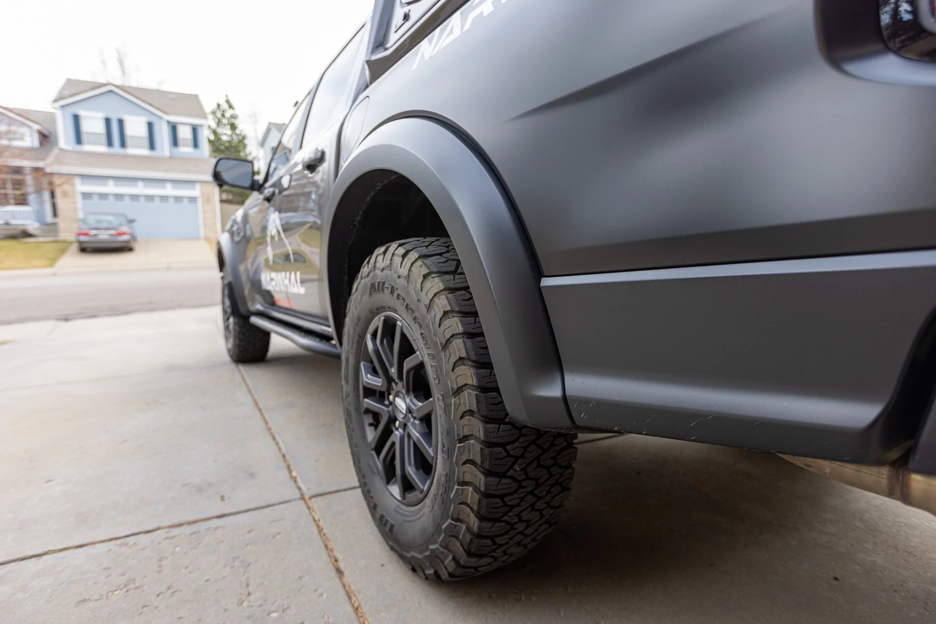 Ford Ranger RRW RR7-H Matte Gunmetal Wheels Installed On Stock KO3's +25 Offset A77A9515