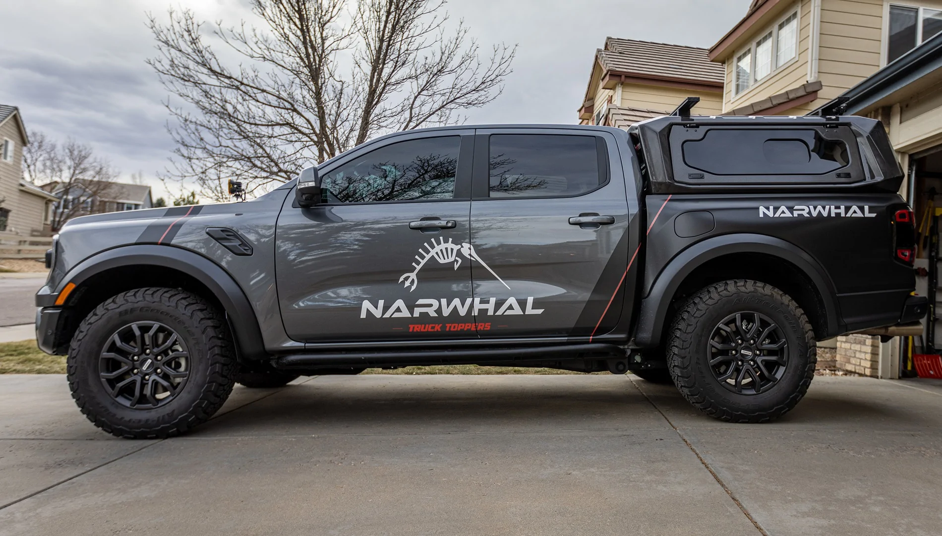 Ford Ranger RRW RR7-H Matte Gunmetal Wheels Installed On Stock KO3's +25 Offset A77A9512