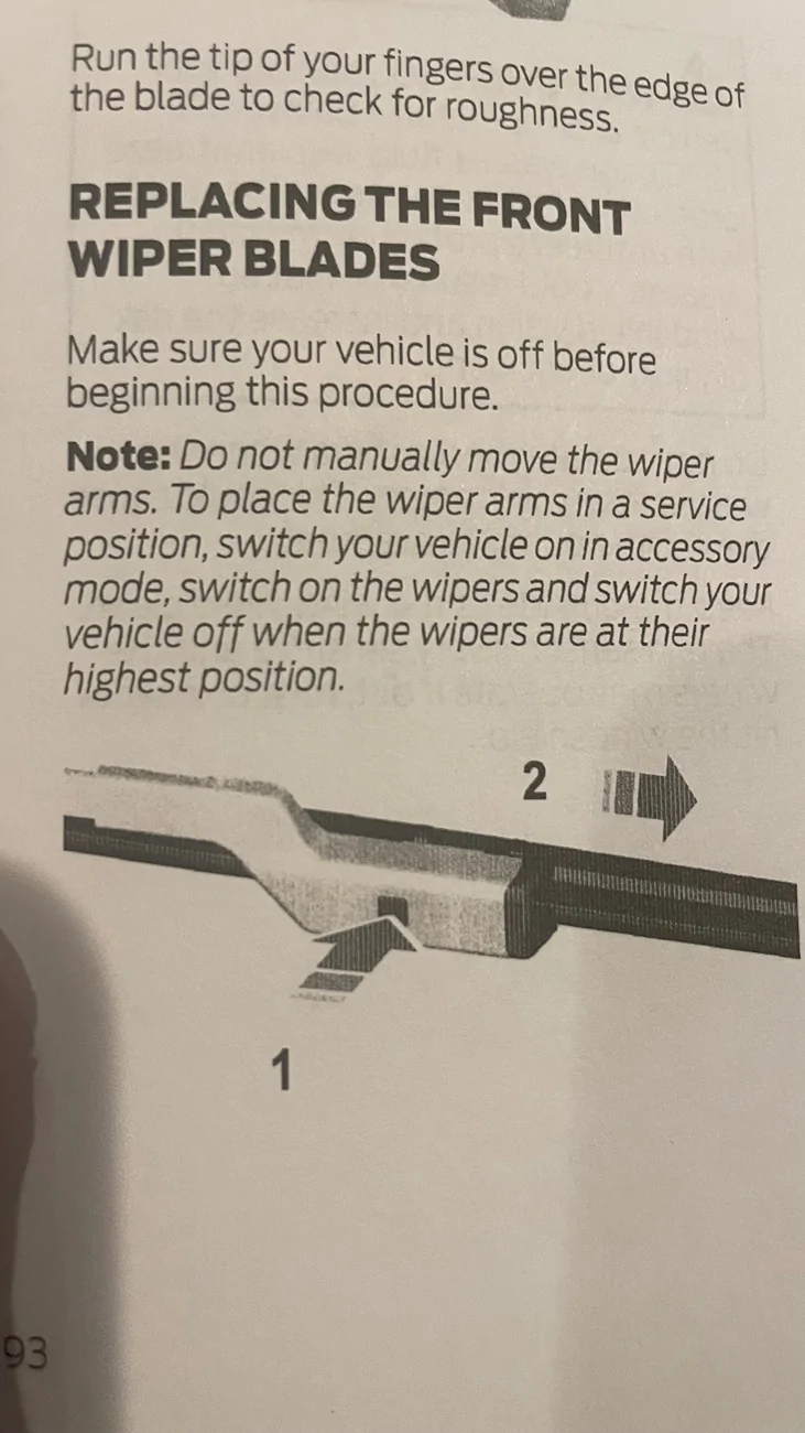 Ford Ranger Wiper Blade Arms while truck is off IMG_3994