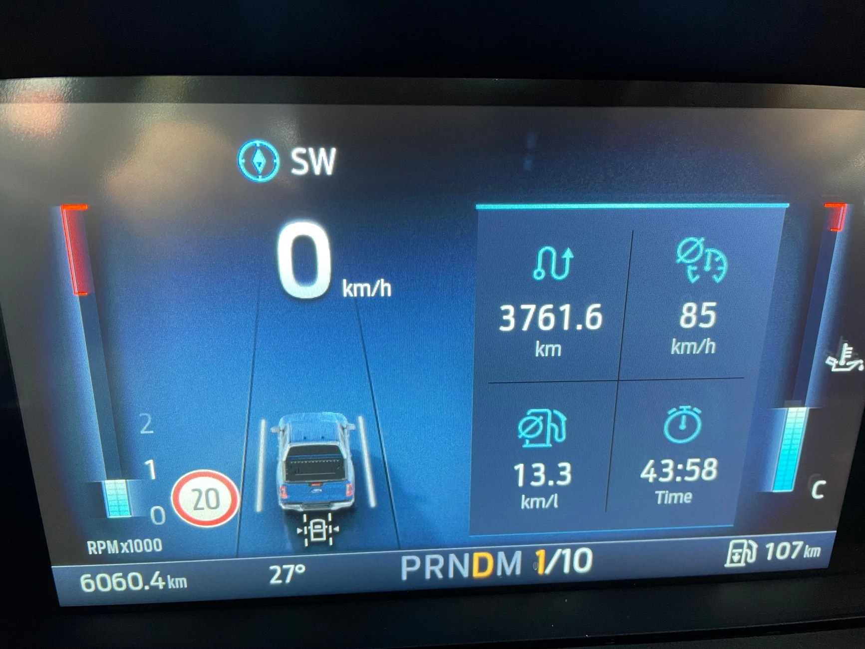 Ford Ranger Intelligent Adaptive Cruise Control + Traffic Sign Recognition | Automatically adjust Cruise Speed IMG_6431