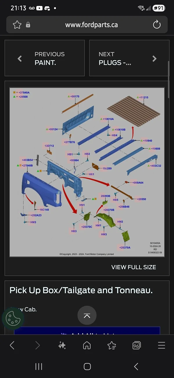 Ford Ranger 2024 Ranger Camper Shell Compatibility (w/ 2023 Ranger)? Screenshot_20251212_211313_Samsung Internet