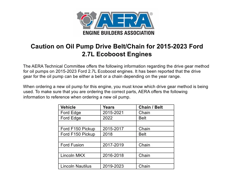 Ford Ranger RR 3.0 Wet Belt Driven Oil Pump - issues in future? 1768240820761-k2