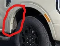 Ford Ranger Covering the painted inside lip of wheel arches Inside fender