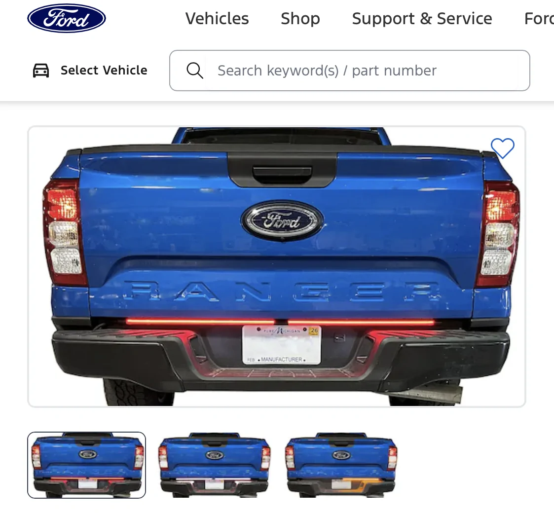Ford Ranger Tailgate light bar options 1768841891605-u7