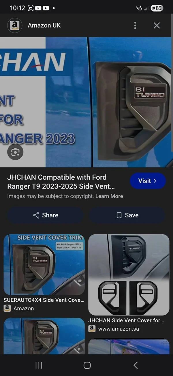 Ford Ranger Fender Badge opinion! Screenshot_20260120_101253_Samsung Internet